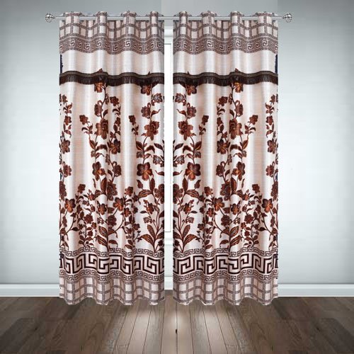 Printed Silk Curtains ( Pair ) image 0