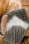 PREMIUM CORAL FLEECE BUBBLE BLANKET - GREY & WHITE image 0