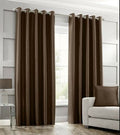 IMPORTED SILK CURTAINS - BROWN image 0