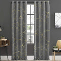 Imported Velvet Curtains Sprinkle Design Grey image 0