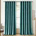 TEAL PLAIN SOLID VELVET CURTAINS - SET OF 2 PANELS image 0