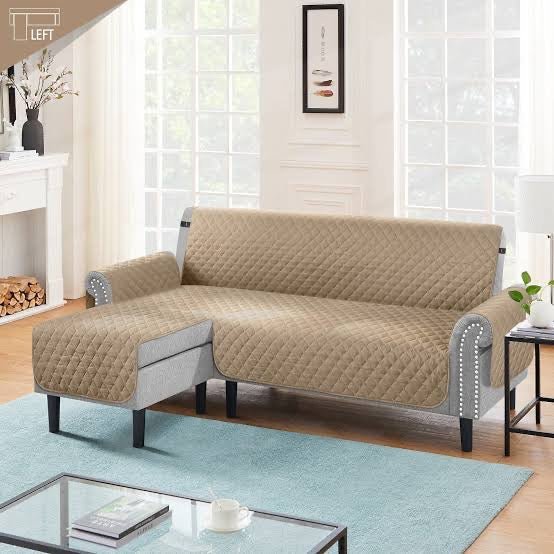 COTTON QUILTED L-SHAPE SOFA RUNNER- SKIN image 0