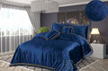 Self Design Velvet Bedsheet Royal Blue image 0