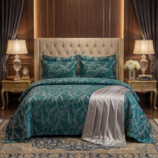 Texture Velvet Flat Bed Sheet Green image 0