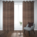 Export self dotted jacquard curtains Dark Brown ( 2 Curtains Set ) image 0