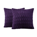 EMBOSSED FLEECE CUSHION COVERS - PLUM image 0