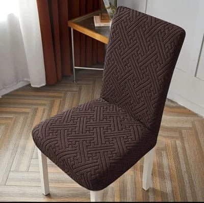 Stripe Jacquard Chair Covers - Brown image 0