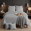Cotton Duvet Cover Set - Silver Grey image 0