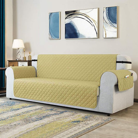 QUILTED SOFA COVERS - LIGHT GOLDEN image 0