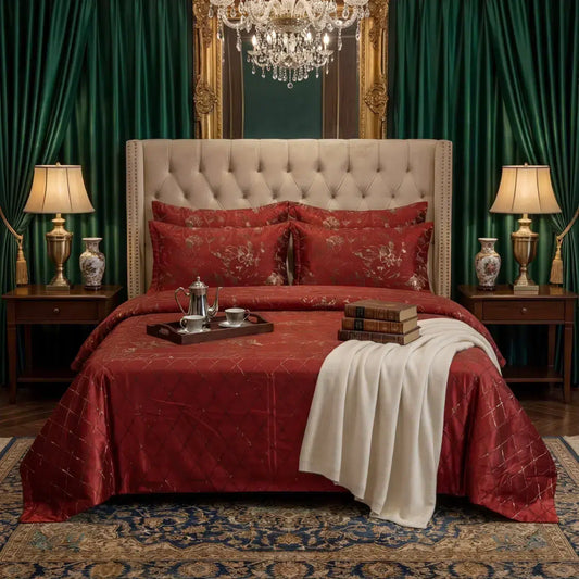 Texture Velvet Flat Bed Sheet Red image 0