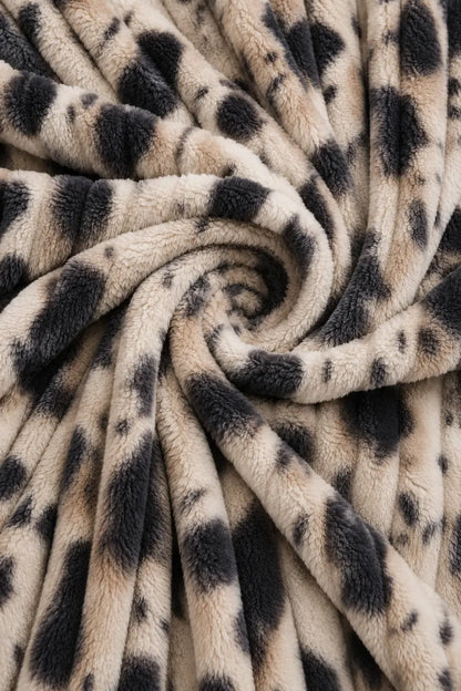 PREMIUM CORAL FLEECE BUBBLE BLANKET - CREAM & CHARCOAL GREY image 1