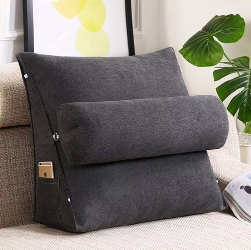 BACK SUPPORT CUSHION - GREY image 0