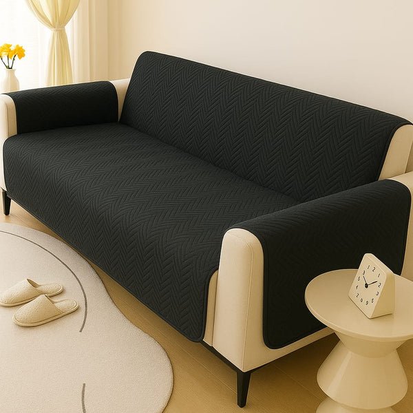 Mat Ultrasonic Quilted Sofa Runner - Black image 0