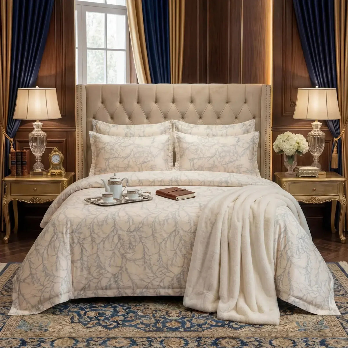 Texture Velvet Flat Bed Sheet Cream image 0
