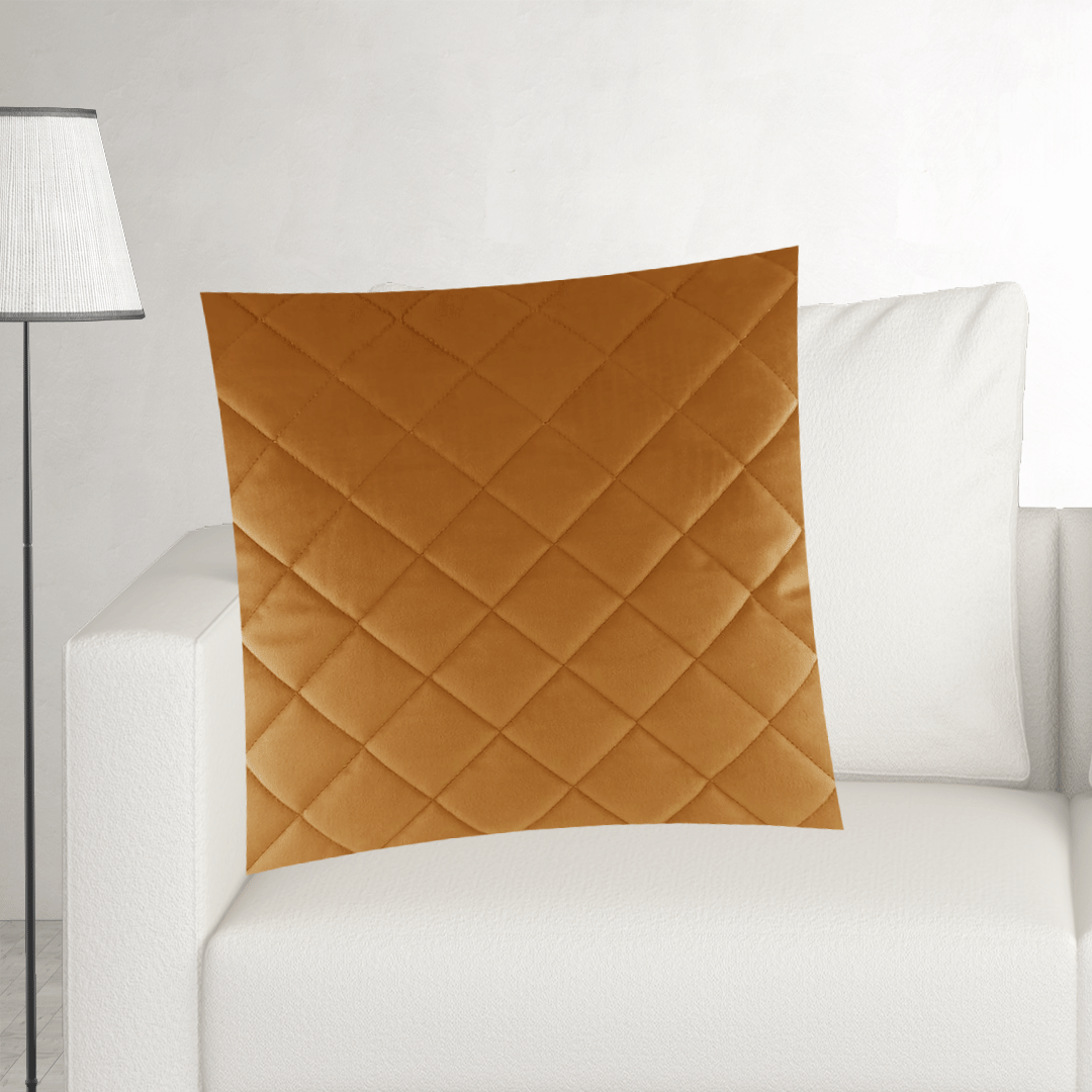 Self Jacquard Quilted Cushion Cover Golden ( 5 Covers ) image 0
