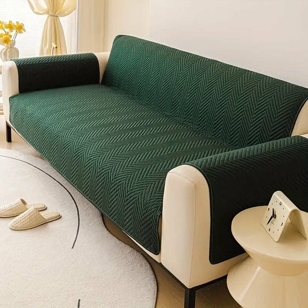 Mat Ultrasonic Quilted Sofa Runner - Green image 0