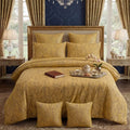 Texture Velvet Duvet Cover Set - Golden image 0