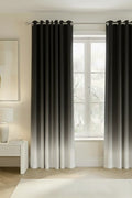 BLACK FROSTED OMBRE VELVET CURTAINS – SET OF 2 PANELS image 0