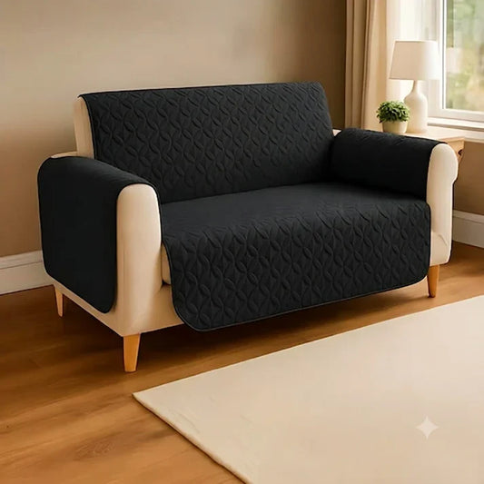 ULTRASONIC QUILTED SOFA RUNNER - BLACK image 0