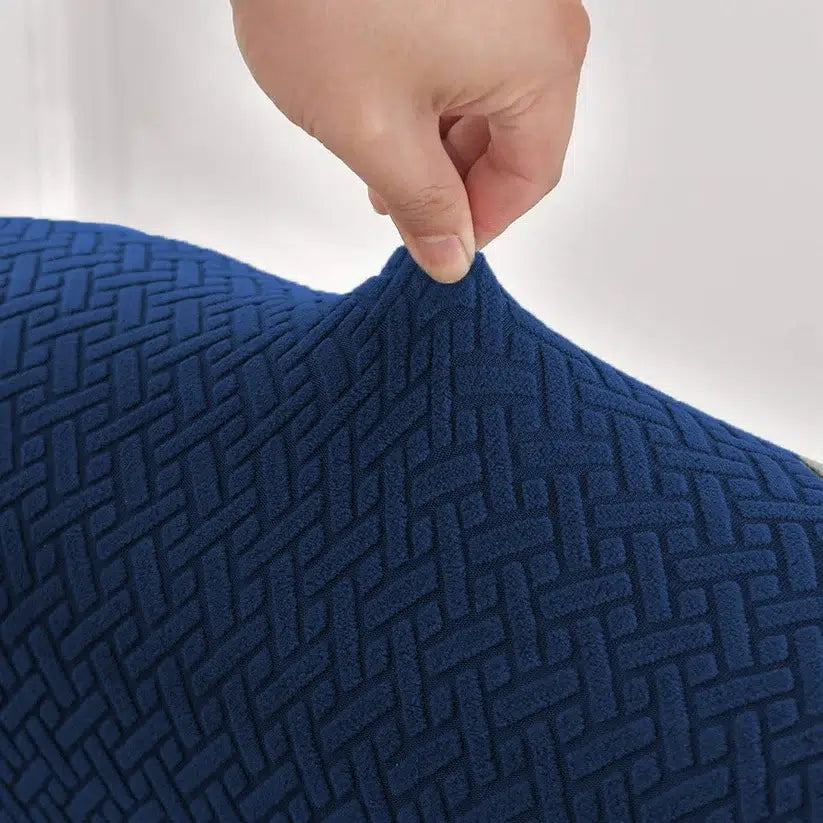 STRIPE JACQUARD SOFA COVERS - NAVY BLUE image 2