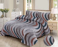 Grey Swirl Printed Bedspread - 3Pcs image 0