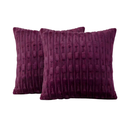 EMBOSSED FLEECE CUSHION COVERS - DEEP MAGNETA image 0