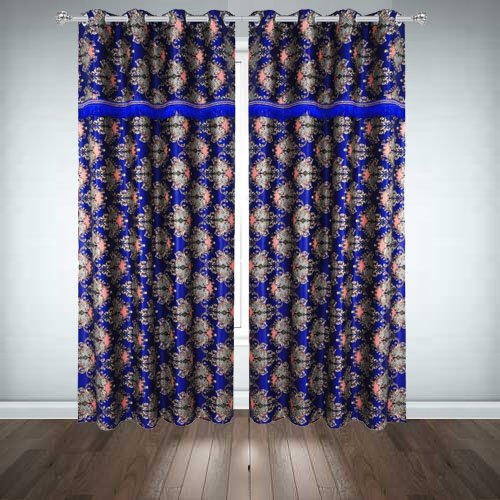 Printed Silk Curtains ( Pair ) image 0