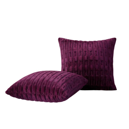 EMBOSSED FLEECE CUSHION COVERS - DEEP MAGNETA image 1