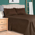 Plain Rich Cotton Bed Sheet Brown image 0