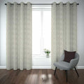 Premium Self Jacquard Curtains Fish Design White ( 2 Curtain Set ) image 0