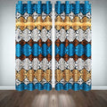 Printed Silk Curtains ( Pair ) image 0