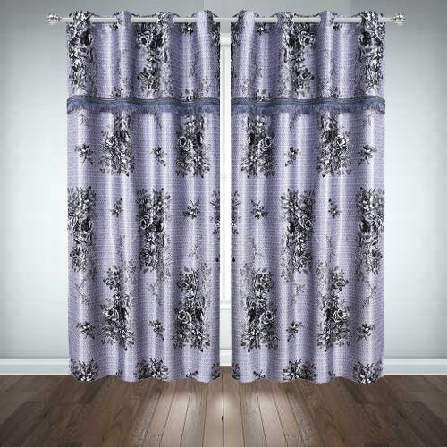 Printed Silk Curtains ( Pair ) image 0