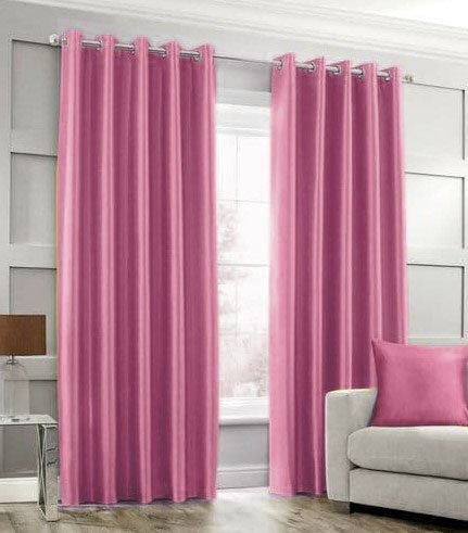 IMPORTED SILK CURTAINS - PINK image 0