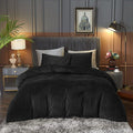 Velvet Duvet Cover Set - Black image 0