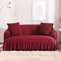 FITTED BUBBLE SOFA COVER - MAROON image 0