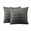 EMBOSSED FLEECE CUSHION COVERS - GREY image 0