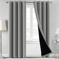 SELF JACQUARD BLACKOUT CURTAINS - GREY image 0