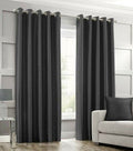 IMPORTED SILK CURTAINS - BLACK image 0