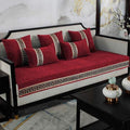 Velvet Sofa Covers Splendid with Cushion Covers Maroon image 0