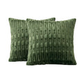 EMBOSSED FLEECE CUSHION COVERS - GREEN image 0