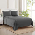 Velvet Flat Bed Sheet Grey image 0