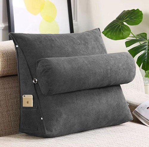BACK SUPPORT CUSHION - LIGHT GREY image 0