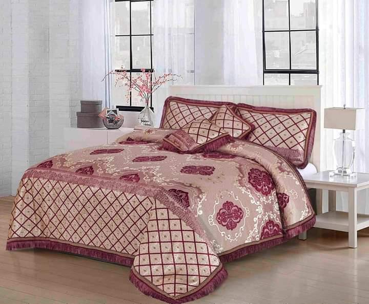 Palachi Velvet Bridal Bed Sheet 3 Pcs image 0
