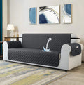 WATERPROOF COTTON QUILTED SOFA COVERS - GREY image 0