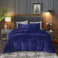 Velvet Duvet Cover Set - Blue image 0