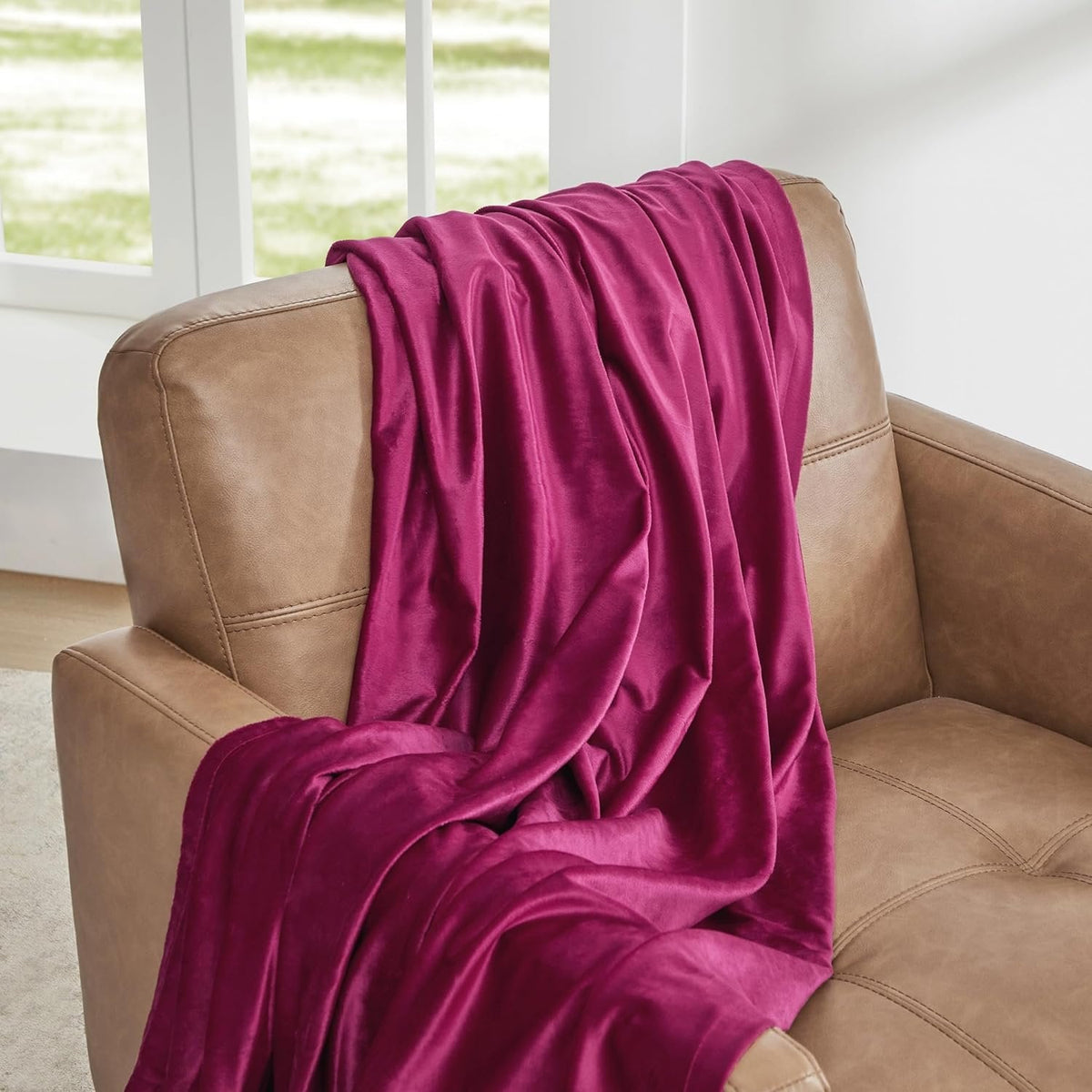 Premium Velvet Blackout Curtains Hot Pink ( 2 Curtains Set ) image 1