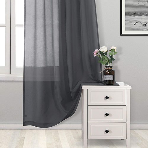 SHEER NET CURTAINS - GREY image 1