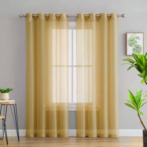 SHEER NET CURTAINS - GOLDEN image 0