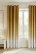 MUSTARD FROSTED OMBRE VELVET CURTAINS – SET OF 2 PANELS image 0