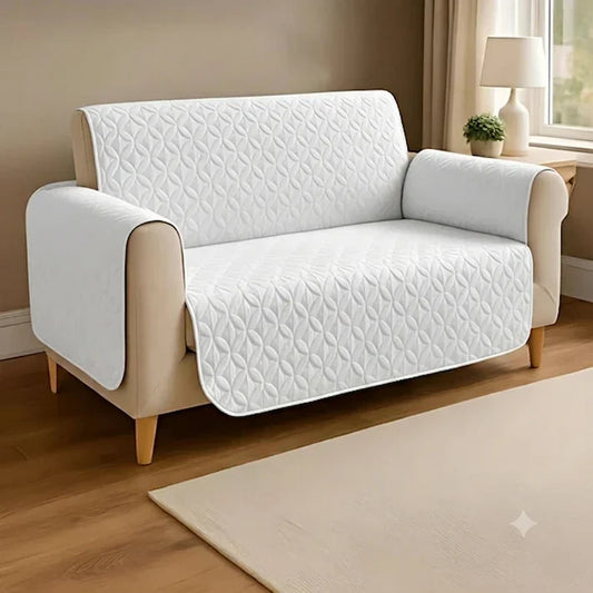 ULTRASONIC QUILTED SOFA RUNNER - WHITE image 0